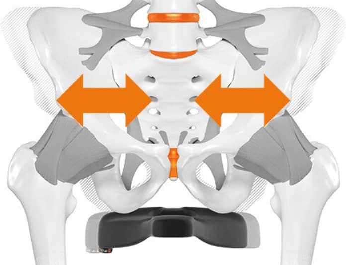 The sit bone distance is decisive for the required width of the saddle.