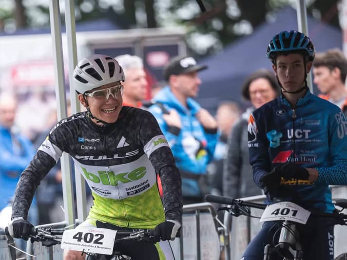 Dennis Krimmel at the start: Show your teeth!