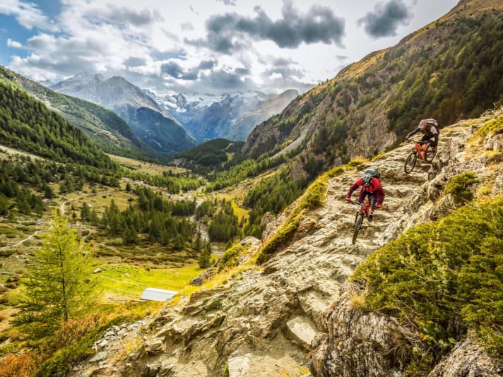There are also technically demanding MTB trails in the Aosta Valley