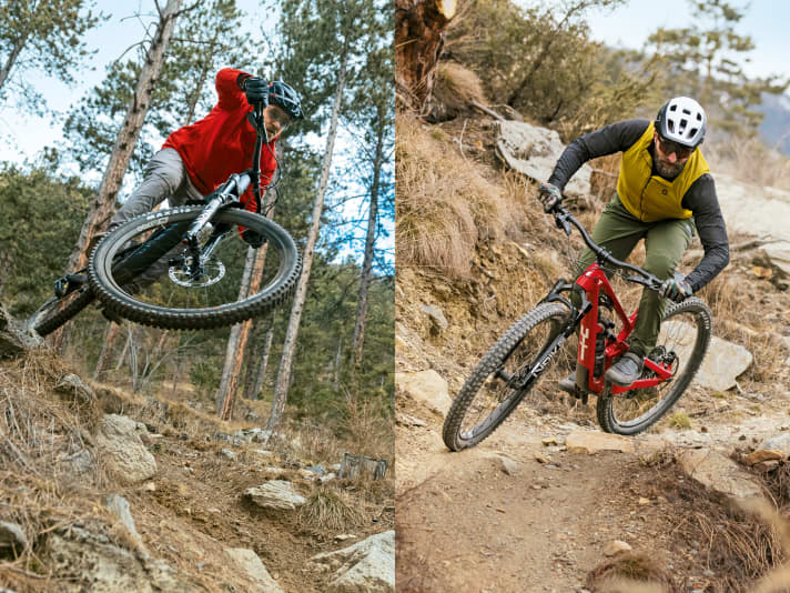 What potential lies dormant in the two bikes downhill?