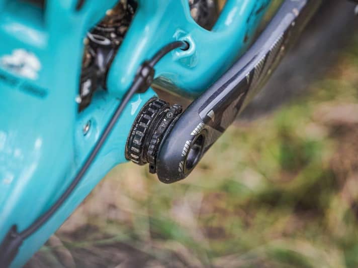 Unkomplizierter in der Wartung: Yeti setzt auf ein geschraubtes Tretlager.