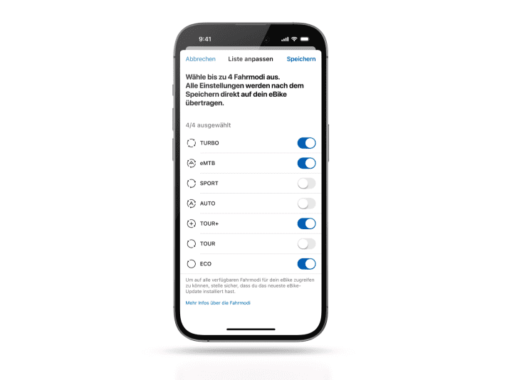 Eco raus, Auto rein? Erstmals kann man selbst entscheiden, welche Fahrmodi man nutzen möchte. Das geht ganz einfach über die Bosch App.