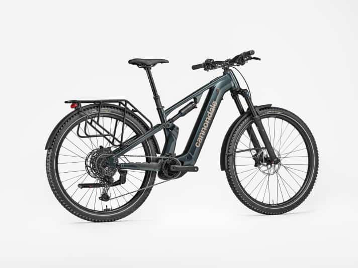 Das Cannondale Moterra EQ kommt mit Vollausstattung und hat mit 150/130 mm auch etwas weniger Federweg. Kostenpunkt: 5899 Euro.