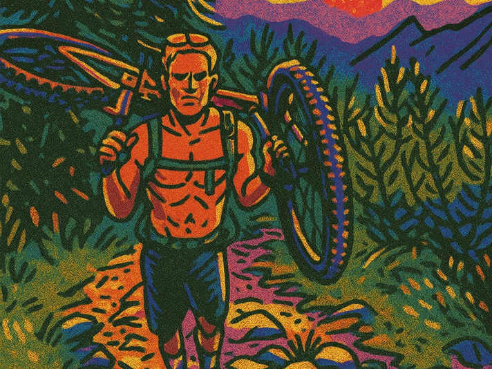 Oben ohne! Das Outfit eines Chippendale-Bikers.