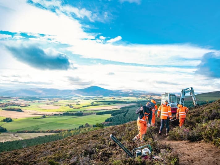 One trail after another is being built in the new Tarland Trail Centre.