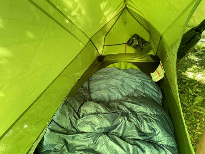 There is enough space inside, but not a lot. On the other hand, 1 metre inside height is airy.