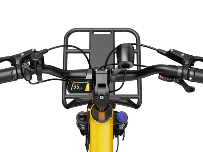 Everything under control: hydraulic brakes, controller, display, 8-speed gears and lights.