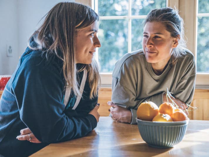 Nicole (left) and Nathalie treat each other with great respect.