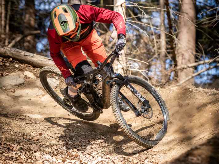 Struggling hard: Tester Tim scratches the bend and steers too hard.