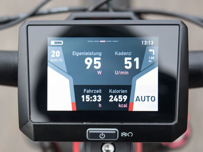 Navigation display of the Flyer Fit D1