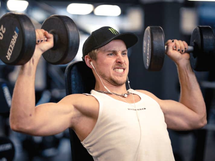1 - 2 x per week: shoulder presses