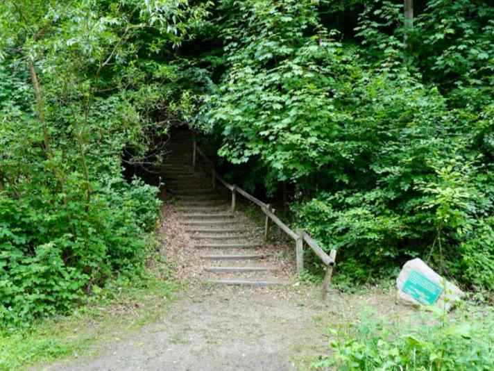 Die Namensgeberin: 397 Stufen lang reicht die Himmelsleiter zum Gipfelkreuz hinauf.