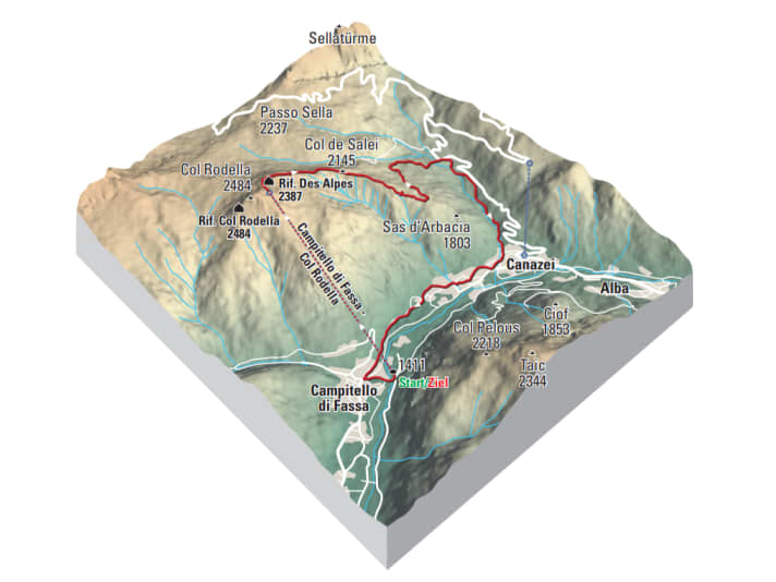 You can also take the forest road from Campitello up to the pass. Ramp alert!