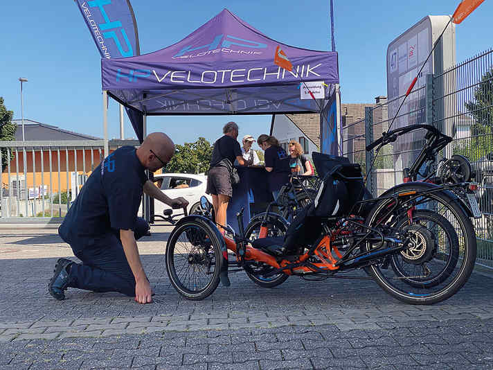 Schon mal Liegerad gefahren? Beim Tag der offenen Tür bei HP Velotechnik bietet sich die Gelegenheit.