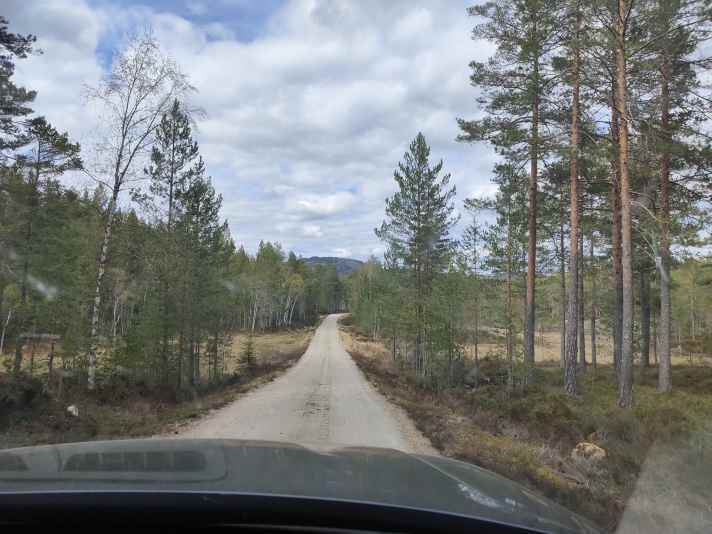 Towards camp: A gravel track leads from the last village to nowhere...