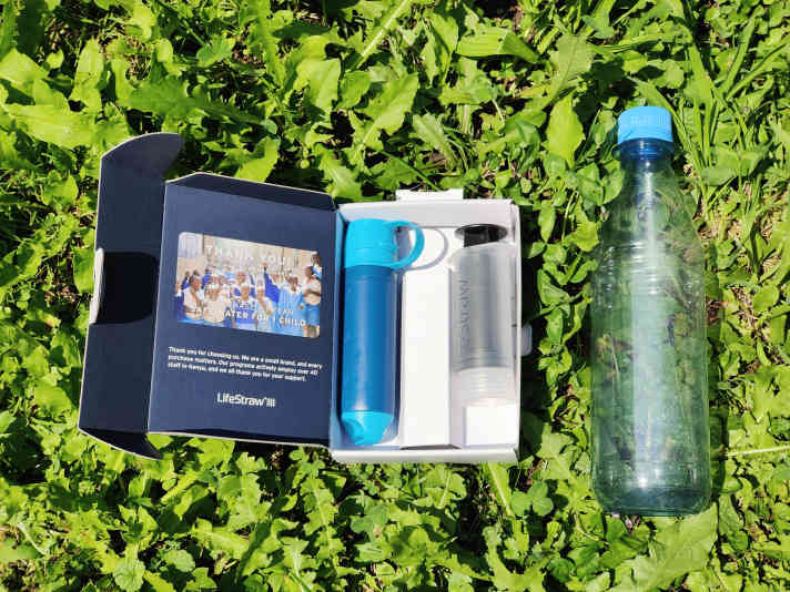 The filter from the Swiss company Lifestraw weighs less than 50 grams when dry and costs 32.95 euros.