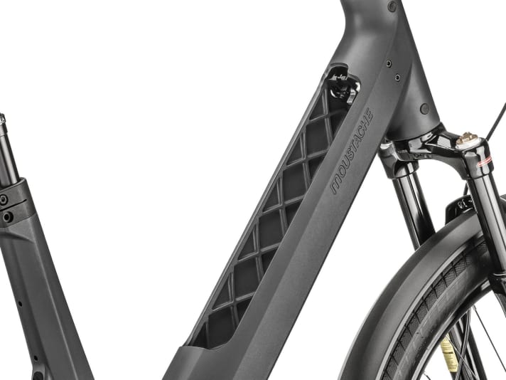 The frame of the Moustache J is manufactured using the gravity casting process. There are no welded seams. Internal bracing is intended to ensure sufficient rigidity.