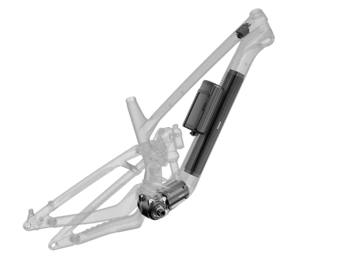 The Maxon system with a permanently installed battery and the option of a range extender.