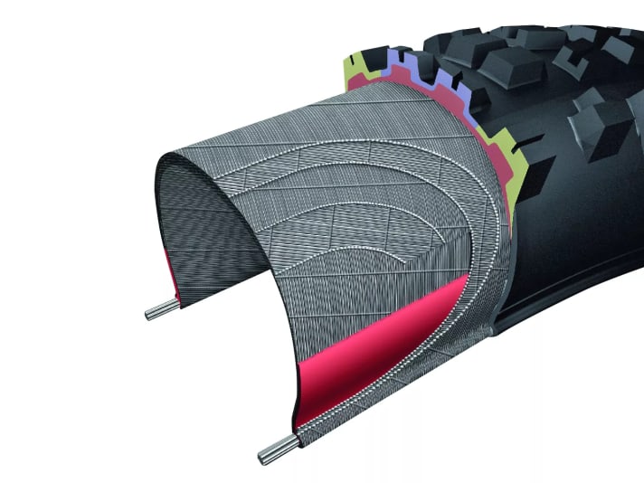 Structure of a multi-compound tyre
