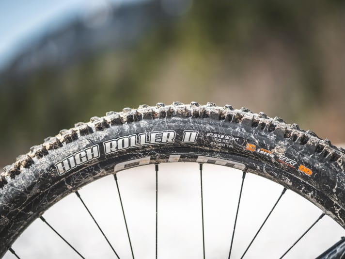 Grip and puncture protection en masse: The strong tyre combination is an absolute rarity in this price class.
