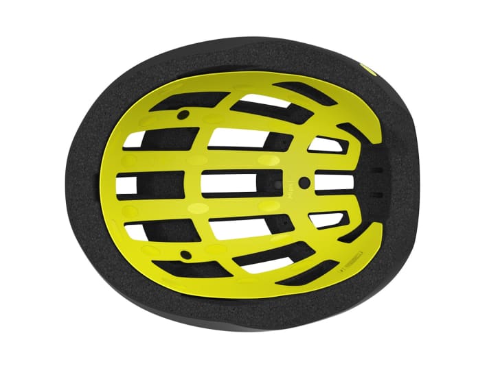 Der Klassiker: der gelbe LFL-Layer kommt vor allem bei preiswerten Helmen zum Einsatz