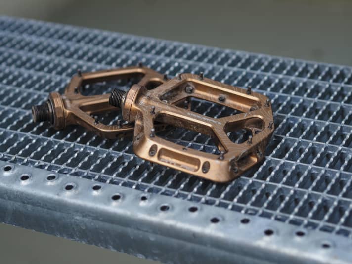 Expensive, but grippy: Race Face Atlas pedals.