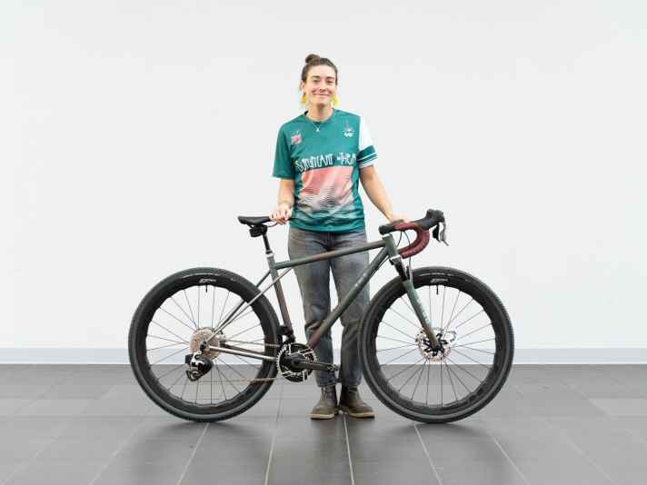 Ashley from Significant Other Bikes with one of her bikes