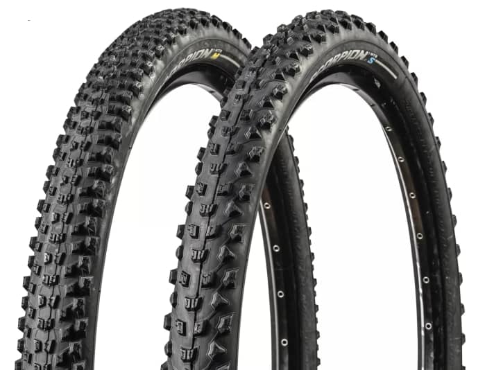 The tyre tread is the first thing that catches the eye.