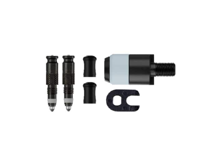Schwalbe offers a complete conversion kit including valve cores and pump adapter.