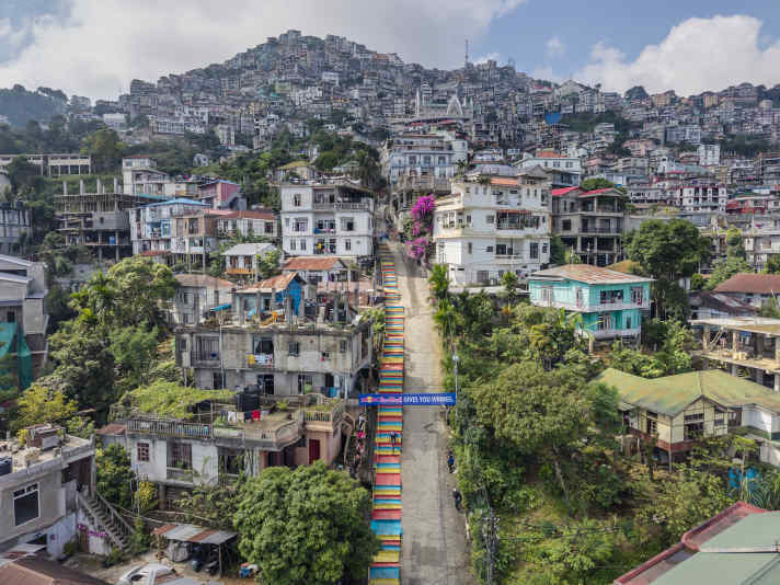 Urban Downhilling in Indien.