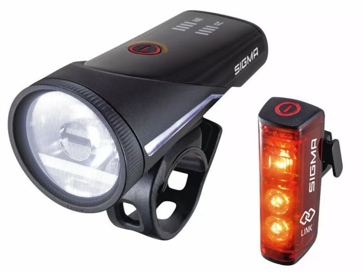 Lampe Sigma Aura 100 und Rücklicht Blaze Link
