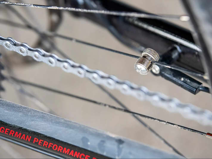 Often causes trouble. Classic e-bike spoke magnets in particular tend to twist, in which case the motor no longer provides support. Solutions in the disc brake are less susceptible.