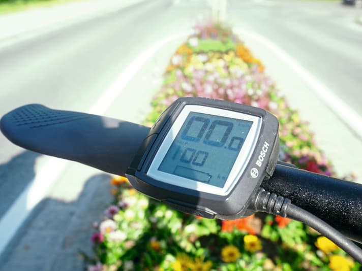 Connys Akku war im Ziel der Challenge bei Kilometer 100 komplett leer. Gut eingeteilt!