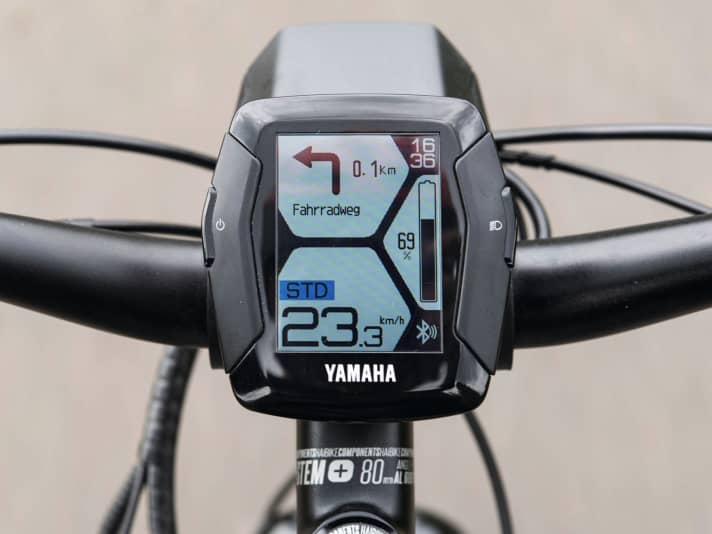 Navigation display of the Yamaha Display C