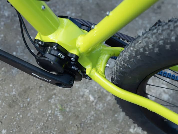 The installation space at the bottom bracket has been meticulously adjusted.