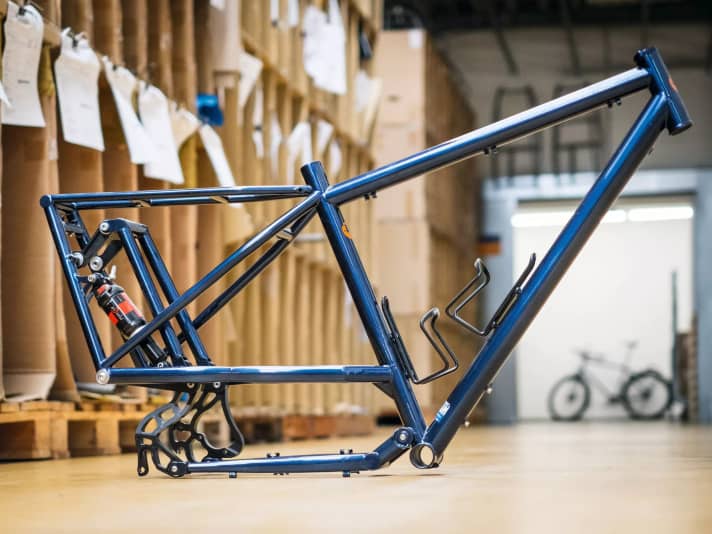 The first full-suspension touring bike from 2006 now hangs in the ancestral gallery.