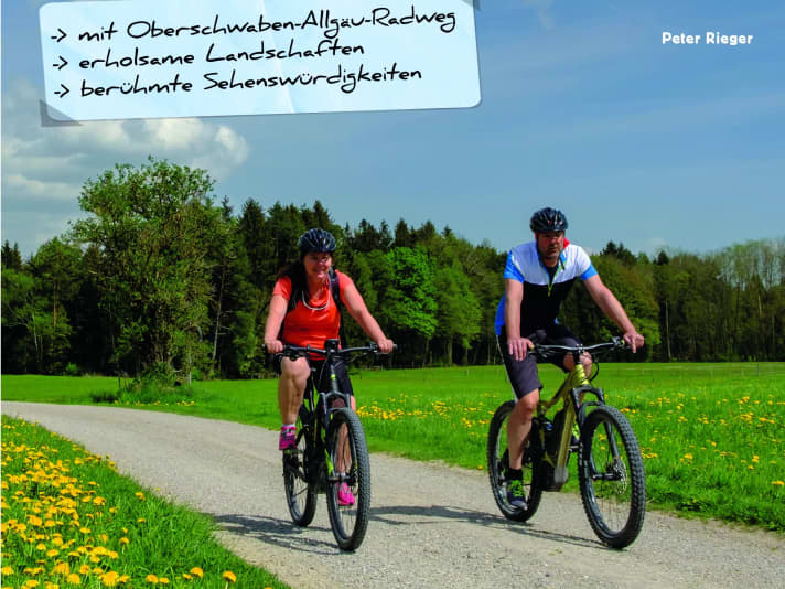 Cover excerpt of the bike book "E-Bike-Touren Oberschwaben und Allgäu"