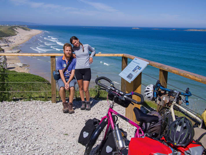Back to harmony: Matthias and Andrea at a short break in Whiterocks, Northern Ireland