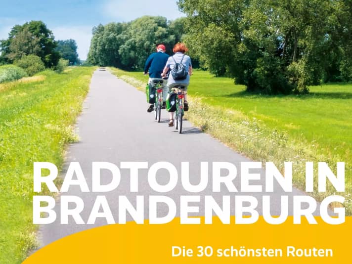 Detail of the cycling book cover "Cycling tours in Brandenburg"