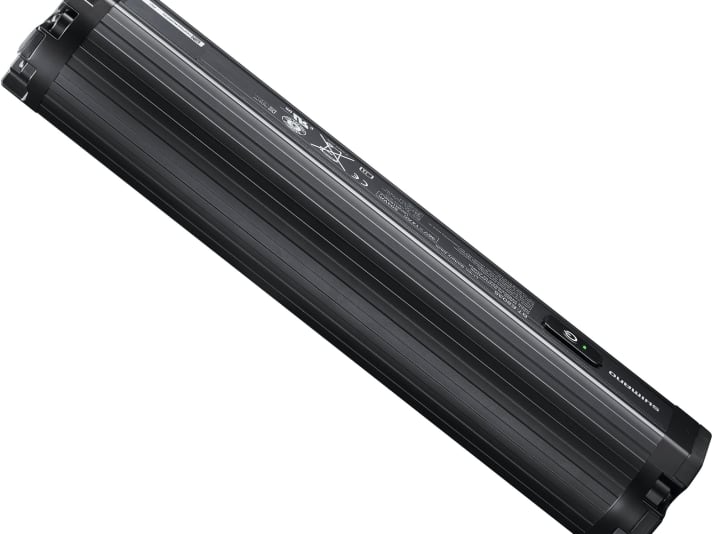 Intube battery: disappears out of sight under a cover in the down tube. The battery can be removed for external storage or charging.