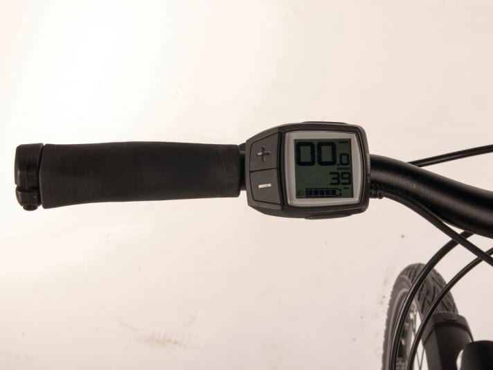 Das Bosch-Purion-Display am Kreidler Vitality zeigt weniger Fahrinfos als das Intuvia-Display der Marke.