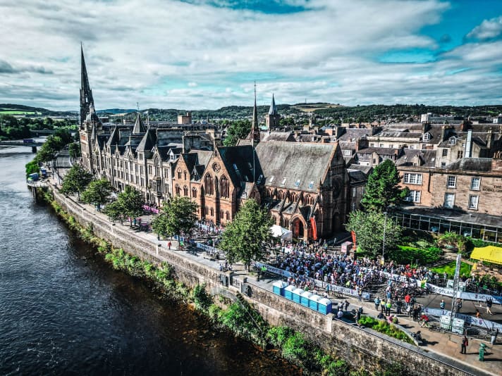 Tolle Kulisse: Das Rennen um die Granfondo-WM fand im schottischen Städtchen Perth statt