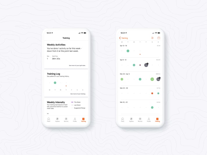   Cross-sport management: The new training diary allows athletes to document their personal workload and keep track of all the sports they do at once.