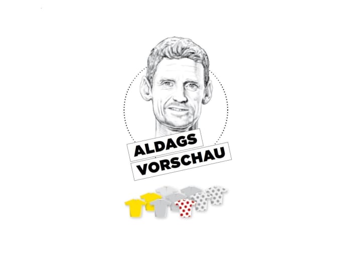 Diese Bedeutung misst Rolf Aldag der 7. Etappe für Gelb, Grün und Bergtrikot zu - je mehr farbige Trikots, desto größer die Bedeutung.