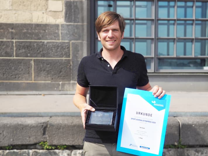 Tim Farin wins sports journalism prize for TOUR reportage