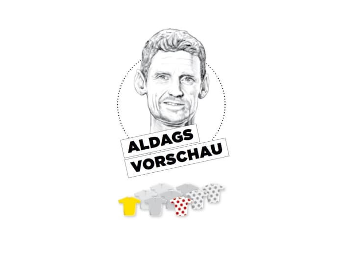 Diese Bedeutung misst Rolf Aldag der 9. Etappe für Gelb, Grün und Bergtrikot zu - je mehr farbige Trikots, desto größer die Bedeutung.