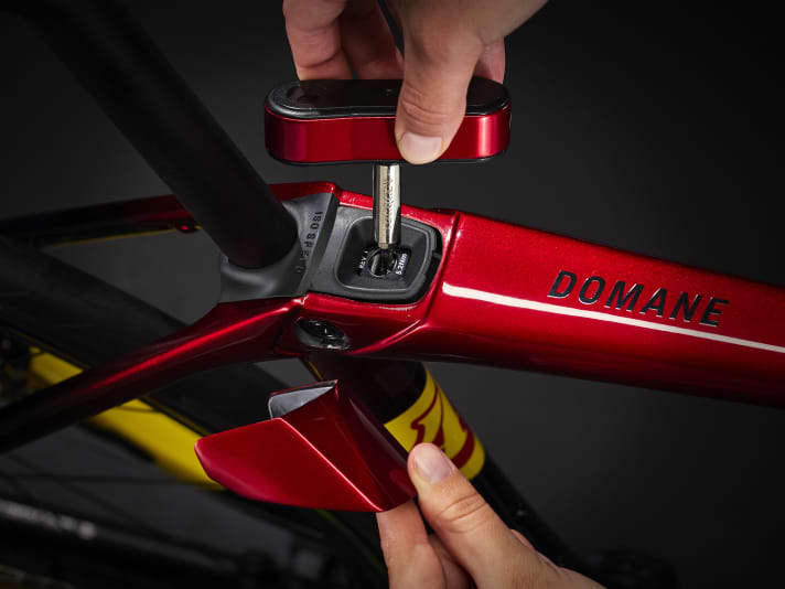 Das IsoSpeed-System am Trek Domane SLR. Es ist nicht mehr individuell verstellbar
