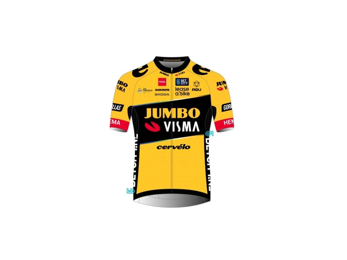 <a href="https://www.awin1.com/cread.php?awinmid=13708&awinaffid=471469&clickref=T+Trikot+Jumbo+Visma&ued=https%3A%2F%2Fwww.bobshop.com%2Fde%2Fprofiteams%2Fprofiteams%2Fjumbo-visma%2F" target="_blank" rel="noopener noreferrer nofollow">Das Trikot von Jumbo-Visma</a>*