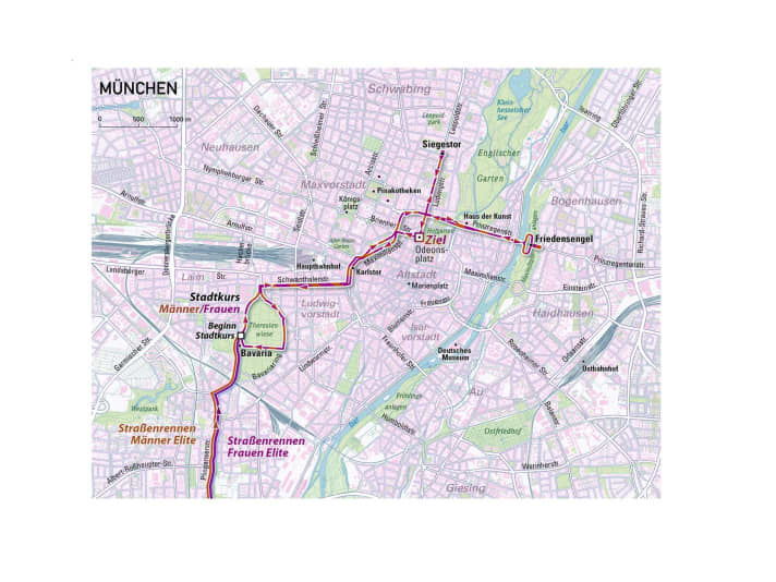 Here are the women's and men's European Championship road races in Munich city centre
