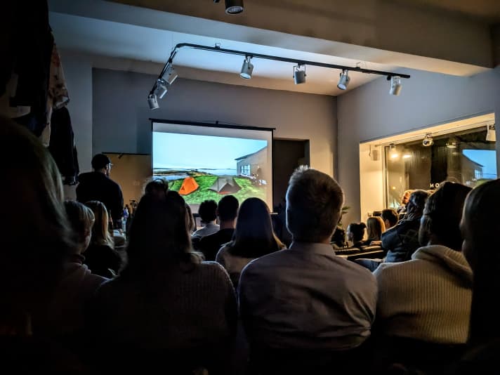 At the premiere of the film On Her Own in Munich